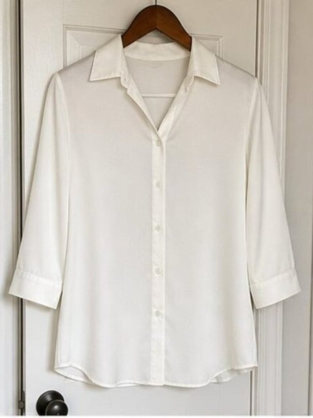 Ivory Tie Neck Blouse